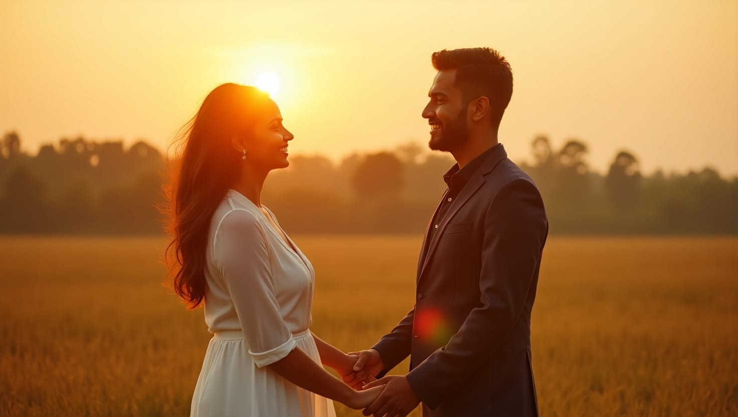 Romantic couple portrait