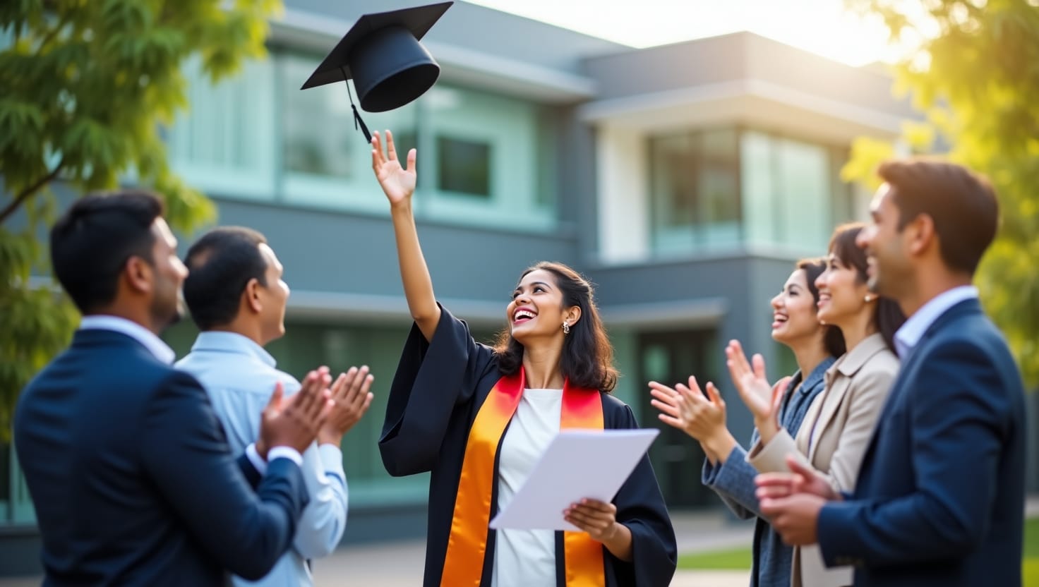 Graduation group celebration