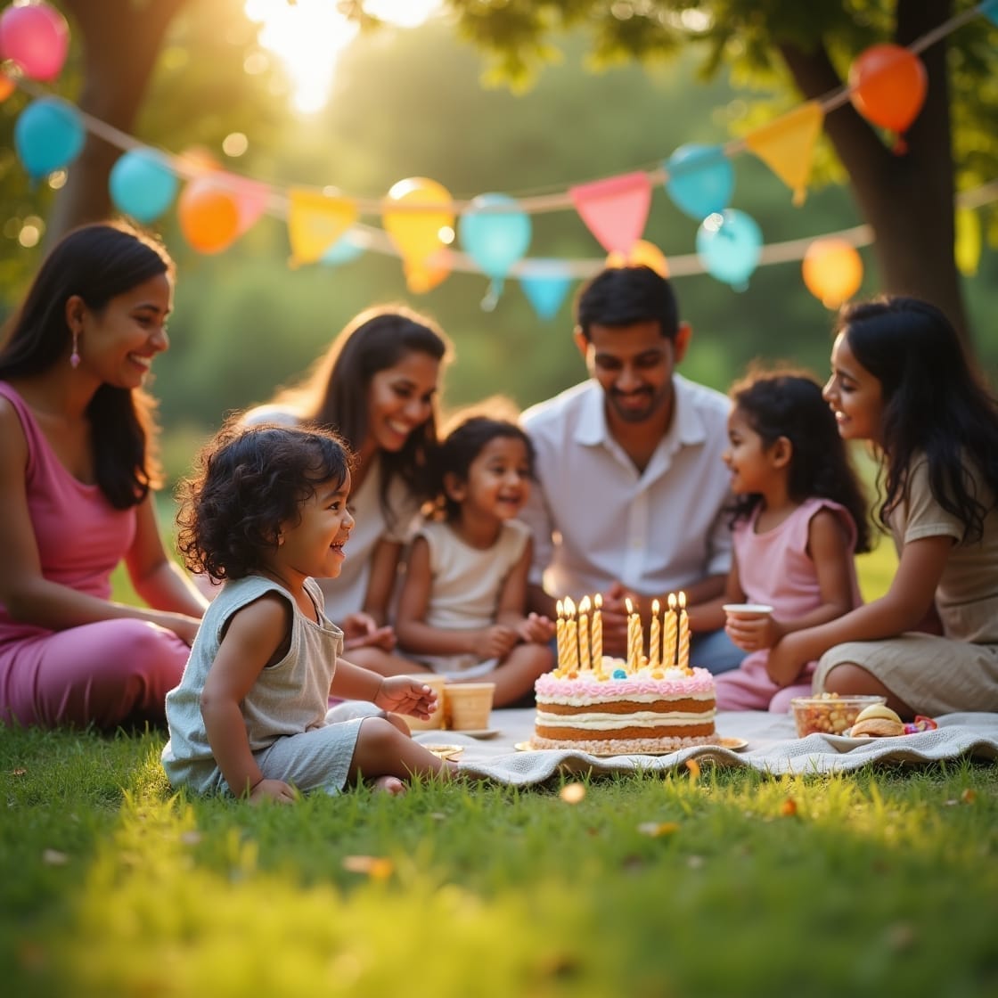 Birthday party with balloons
